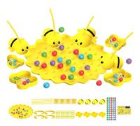 Fishing Game for Kids | Magnetic Tabletop Bee Fishing Game,Interactive Educational Playgame Toy for Boy Girl Develop Skills School Travel Preschoolers Home Playtime