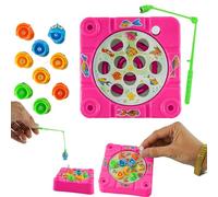Fishing Game for Kids Pink, Magnetic Fish Catching Toy with Rod, Lets Go Fishing Game, Bath Toys Toddler 5+ Girls Boys, Summer Indoor Outdoor Gift, 10cm Board