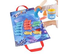 Fishing Game for Kids, Sorting Cloth Fishing Game, Interactive Educational Toy with Stacking Cups Sensory Learning for Preschool Water Kids Bathtub Party Pool Toddler