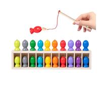 Fishing Game - Fun Color Sorting Toys | Wooden Educational Pairing Entertainment | Color Matching Toys | Learning Toy Suitable For Kids Early Education, Hand-Eye Coordination, Cognitive Ski