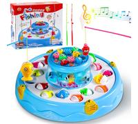 Fishing Games for Kids Gone Fish Board Games Musical Toys Magnetic Rotating Fishing Play Set with 4 Fishing Rods Fish Best Fun Gift for Kids Baby Toddler over 3 Years Old