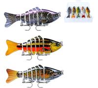 Fishing Gear - Bionic Swimming Bait,2025 New Bionic Swimming Lure,Fishing Lures That Swim by Itself,3D Swimming Lure Swims Just Like A Real Bait Fish,Suitable for All Kinds of Fishing Waters (B-3Pcs)