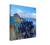 Fishing Gear Canvas Print Scottish Highlands Harbour Ocean Wall Art