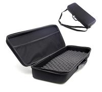 Fishing Gear Pocket - Hard Fishing Rod Bag, Waterproof Carry Bag | Protective EVA Hard Shell Bag with Shoulder Belt Perfect for Fishermen, Travelling and Fishing, Black, Se référer au descriptif