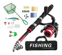 Fishing Gear Tackles Accessories For Kids Teens Including Telescopic Rod Float Baits Metal Hook Beginner Fishing Set Fishing Rod