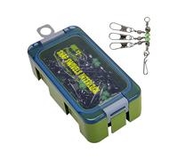 Fishing Gear With Swivels - 15 Pieces Five Way Casting Equipment With Storage Box - Five Way Connector For Lures | For Use In Freshwater Lake, Pond, Stream