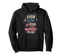 Fishing Gender Reveal Fish He Or She Mommy Gift Pullover Hoodie