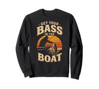 Fishing Get Your Bass In The Boat Retro Angler Gift Sweatshirt