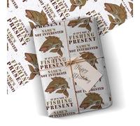 Fishing Gift Wrap | Personalised Fisherman Wrapping Paper, Birthday & Present Gift Wrap for Fishing Lovers 6M Roll
