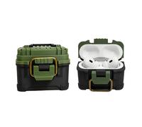 Fishing Gifts for Men - Tackle Box Case for AirPods Pro 2nd/3rd Gen & AirPods 3rd/4th Gen, Outdoor Protective Cover with Bronze Latch not includ Earphone(Airpods 3)