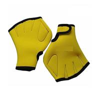 fishing gloves. Water Sport Snorkeling Water Resistance Webbed Paddles Diving Accessories Swimming Webbed Gloves Glove Paddles(Giallo)
