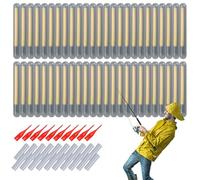 Fishing Glow Sticks - 50x Rod Tip Glow Sticks, In The Dark Fishing Fleets, Terminal Tackle | Outdoor Night Fishing Accessories | Durable Luminous Fishing Tackle For Anglers