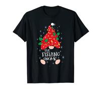 Fishing Gnome Costume Family Matching Funny Christmas Pajama T-Shirt