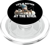 Fishing Grandpa Gnome For Dad Life Is Better At The River PopSockets PopGrip for MagSafe