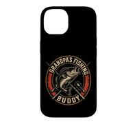 Fishing Grandpa's Buddy Angler Vintage Gift Case for iPhone 14