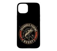 Fishing Grandpa's Buddy Angler Vintage Gift Case for iPhone 15 Plus