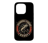 Fishing Grandpa's Buddy Angler Vintage Gift Case for iPhone 15 Pro