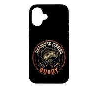 Fishing Grandpa's Buddy Angler Vintage Gift Case for iPhone 16
