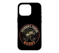 Fishing Grandpa's Buddy Angler Vintage Gift Case for iPhone 16 Pro