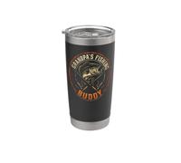 Fishing Grandpa's Buddy Angler Vintage Gift Stainless Steel Insulated Tumbler