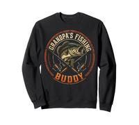 Fishing Grandpa's Buddy Angler Vintage Gift Sweatshirt