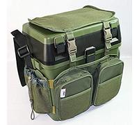 Fishing Green Seat Box with Harness Rucksack Converter Includes Side Tray