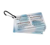 Fishing Guide - 6 Pieces Text Explanation Manual | 12 Types Waterproof Fishing Knots Cards For Men, Husband, Women, Beginners, Practice, Training, Pond, Lake, Seaside, Outdoor, Travel, Handy Learning