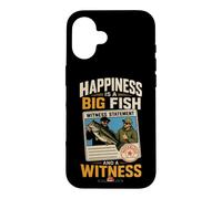 Fishing Happiness Is A Big Fish And A Witness Funny Gift Case for iPhone 16
