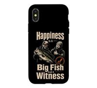 Fishing Happiness Is A Big Fish And A Witness Funny Gift Case for iPhone X/XS