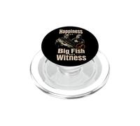 Fishing Happiness Is A Big Fish And A Witness Funny Gift PopSockets PopGrip for MagSafe