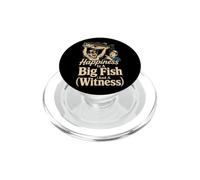 Fishing Happiness Is A Big Fish Funny Angler Gift PopSockets PopGrip for MagSafe