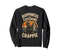 Fishing Happiness Is Catching A Crappie Sunset Angler Gift Sweatshirt
