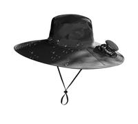 Fishing Hat - Solar Fan on Large Edge | Sun Hat Sun Protection | UPF 50+ Anti-UV Cap with Eco Ventilation | S0laire Protection for Market, Fishing, Camping