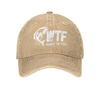 Fishing Hat WTF Where's The Fish Cap for Men Baseball Hats Cool Hats Natural