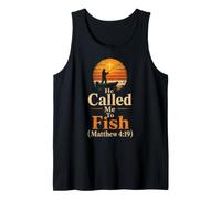 Fishing He Called Me to Fish Matthew 4:19 Bass Angler Gift Tank Top