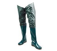 Fishing Hip Waders Non-slip Waterproof PVC Wading Trousers with Buckle Boots Breathable Hip Boots Green Size 43 1Pair Breathable Hip Boots