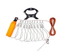 Fishing Holder Set Fishing Stringer Stainless Steel Stringer Clip Big Fish Wire Rope Cable Vivid Fish Lock with Saltwater Accessories