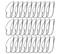 Fishing Hook 30Pcs Single Fishing Hooks With Tooth Guards Anti-snagging Wire Ties Long-handled Barbed Hook Fishing Gear For Soft Baits Fish Hooks(2/0#)