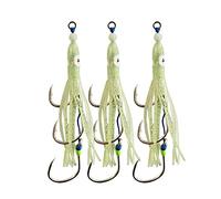 Fishing Hook Jigging Assist Hooks Tai Rubbers Silicone Skirts Filaments Ribbons Slider Jigs Tails Sinker Circle Hook (Size : 4-0) ()