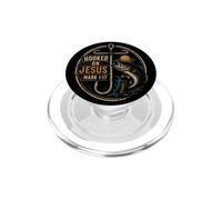 Fishing Hooked On Jesus Mark 1:17 Bass Angler Gift PopSockets PopGrip for MagSafe