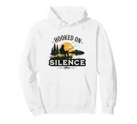 Fishing Hooked on Silence Fisherman Sportsman Novelty Pullover Hoodie