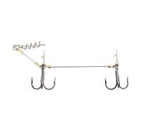 Fishing Hooks 1 PCS Fishing Thread Drilling Rig Double Fishing Hook, Central Needle Belly Belt Shallow for Bass Trout Saltwater Freshwater Fishing Tackle (Color : Large) (Small)