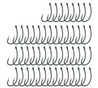 Fishing Hooks 10/50 PackCurve Shank Carp Fishing Hooks Carbon Steel Sharp Micro Barb & Eye(10pcs 4)