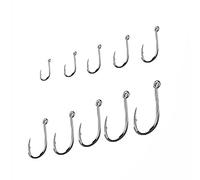 Fishing Hooks 100 Pcs Fishing Hooks Sliver Carbon Steel Single Circle Fishing Hook Fly Fishing Barbed Carp Hooks Sea Tackle Accessories Fishing Hook