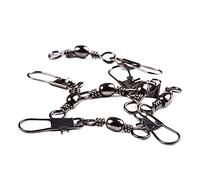 Fishing Hooks 4 Size 100pcs/Pack Fishing Connector Pin Bearing Rolling Swivel Snap Fastlock Clips Fishhook Fishing Tackle Accessories Fishing Hook(4)