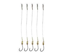 Fishing Hooks 5 Pcs Fishing Leader Wires Anti-Bite Stainless Steel Wire Leader Fishing Rigs Hooks Line Tackle Tool Fish Accessories Fishing Hook(20#)