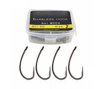 Fishing Hooks 50 Pcs Carp Fishing Hook Coating Barbless Non-barb Fishhooks High Carbon Steel Fishing Hook(4#)