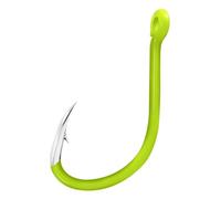 fishing hooks 50pcs Fluorescent Fishing Hooks Carbon Steel Barbed Long