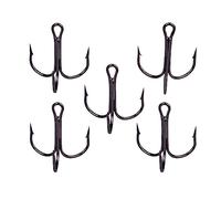 fishing hooks 50Pcs/lot Black/Gold/Silver Fishing Hook High Steel Carbon Material Three Hooks Fishing Tackle Tools angling hooks(Black,10)