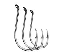 fishing hooks 50Pcs/lot Carbon Steel Barbed Fishhook Fishing Gear Single Hook Accessories Wholesale angling hooks(1/0)